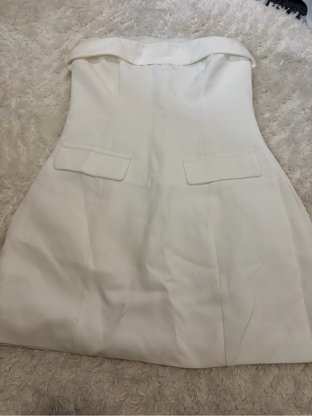 Hello Molly Strapless White Women's Dress